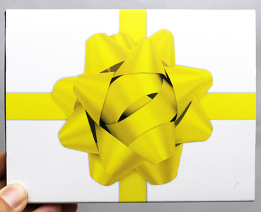 SilverTowne Natural Kraft Paper Gift Box with Yellow Bow Box Sleeve
